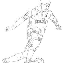 Superlative Coloring Pages At Free Printable Soccer Suarez Players Print Color Colouring Drawing Luis Player