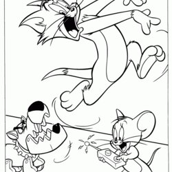 Great Printable Coloring Pages Kids Print Jerry Tom Free And