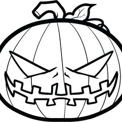 Superb Pumpkin Coloring Pages To Print At Free Printable Scary Drawing Line Monster Pumpkins Evil Spooky Draw