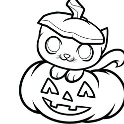Eminent Cute Pumpkin Coloring Pages At Free Printable Fall Kids Pumpkins Color Drawing Patch Little Halloween