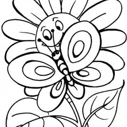 Superlative Get This Flowers Coloring Pages Kids Printable Butterfly Butterflies Lapin Fit