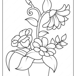 Great Free Printable Flowers Coloring Pages