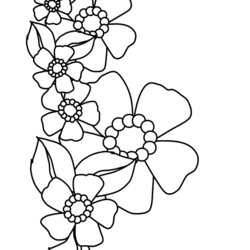 Flowers Coloring Pages Page Book Flower Cartoon Printable Colouring Color Sheets Small Cartoons Kids Library
