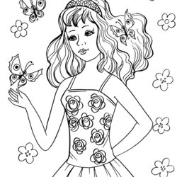 Brilliant Coloring Page For Girls Home Kids Pages Print