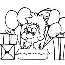 Preeminent Birthday Coloring Pages