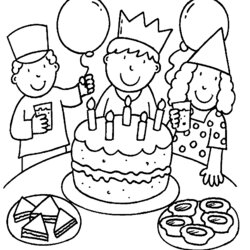 Superb Birthday Coloring Pages