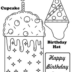 Splendid Free Printable Happy Birthday Coloring Pages For Kids Old