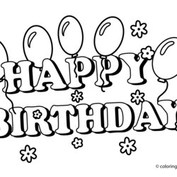 Admirable Happy Birthday Coloring Pages To Download And Print For Free