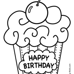 Super Happy Birthday Coloring Pages For Kids Print Color Craft Printable