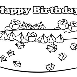 Superlative Birthday Coloring Pages Cake Happy