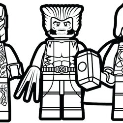 Smashing Lego Marvel Coloring Pages At Free Printable Adults Avengers Color Thor Print