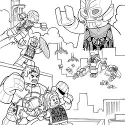 Outstanding Coloring Page Lego Marvel Avengers Age Of Avenger Endgame Superheroes