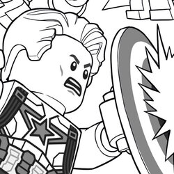 Very Good Lego Avengers Coloring Pages At Free Printable Marvel War Falcon Superhero Civil Drawings Sheets