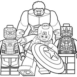 Swell Lego Superhero Coloring Pages Best For Kids Avengers Page