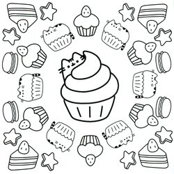 Coloring Pages Best For Kids Cupcake