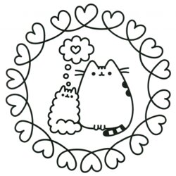 Coloring Pages Best For Kids Cats In Love