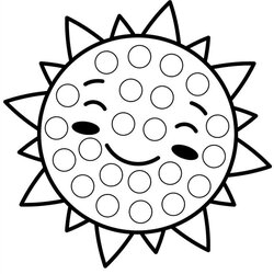Brilliant Sunshine Dot Marker Coloring Page Free Printable Pages For Kids