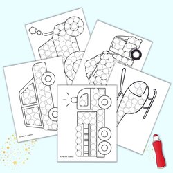 Matchless Free Printable Vehicle Dot Marker Coloring Pages The Artisan Life It