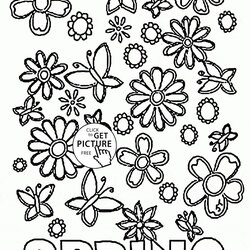 Matchless Spring Coloring Sheets Free Printable Pages Springtime Preschool