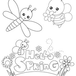 The Highest Standard Spring Color Pages Printable Free Coloring For Adults Hello