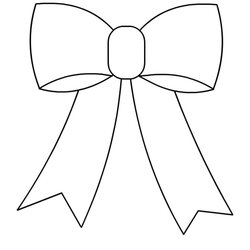 Brilliant Cute Bow Coloring Page Christmas Drawing Bows Pages Printable Tie Cheer Hair Template Color Print