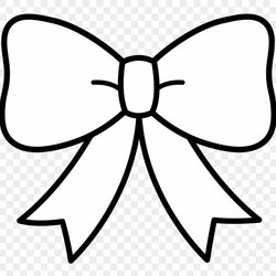 Bow Coloring Pages Free Transparent Ribbon Tie Color Drawn Pencil Clip Resolution Cheer Megaphone Draw