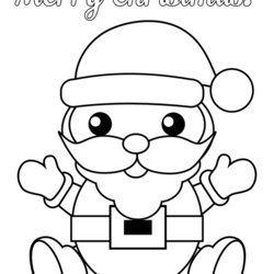 Free Printable Christmas Coloring Sheets For Kids And Adults Simple Merry Clause Ornament Preschoolers Santa