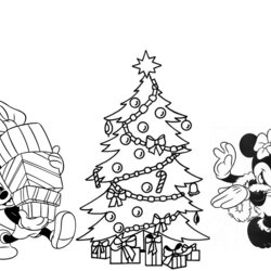 Print Download Printable Christmas Coloring Pages For Kids Minnie Disney