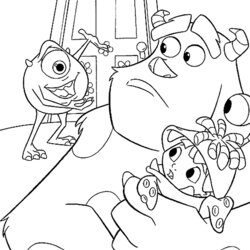 Super Monsters Inc Coloring Pages Best For Kids Printable Page