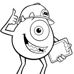 Supreme Monsters Inc Coloring Pages Printable Word Searches Mike