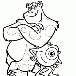 Out Of This World Monsters Inc Coloring Pages Creative Monster Visit