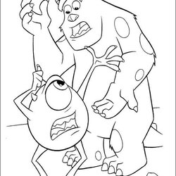 Monsters Inc Coloring Pages Monster Cartoon Colouring Sheets Disney Kids Printable