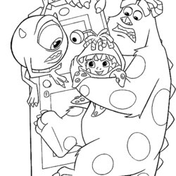 Swell Monsters Inc Coloring Pages Monster Colouring Disney Book Para Movie