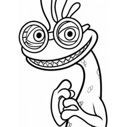 Magnificent Free Monsters Inc Printable Coloring Pages Download Randy Lizard Randall Peculiar