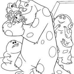 Smashing Monsters Inc Coloring Pages Best For Kids Printable