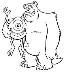 Monsters Inc Coloring Pages Best For Kids Mike Bigfoot Monster Disney Drawing Colouring Printable Cartoon