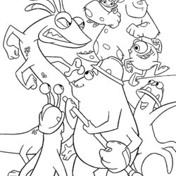 Monsters Inc Coloring Pages Monster