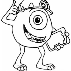 Fantastic Monster Inc Coloring Pages Printable Monsters Logo Characters House High Color Print Truck Mutt