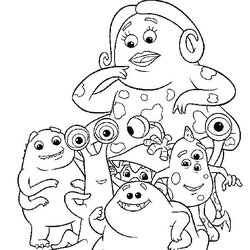 Cool Monsters Inc Coloring Pages Mike At Free Printable Monster Disney Family Color Drawing Randall Boo