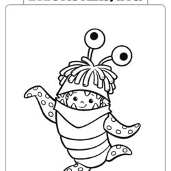 Peerless Coloring Pages Monsters Inc Home Disney Kids Boo Color Printable Monster Sheets Sheet Drawings Walt