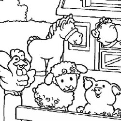 Free Printable Farm Animal Coloring Pages Preschoolers