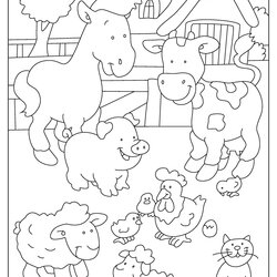 High Quality Free Farm Animals Coloring Pages Book For Download Printable Illustrations Page Scaled