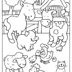 Eminent Free Farm Animal Coloring Pages Printable Animals Print Begins Pictures To