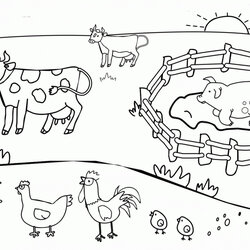 Superlative Animal Coloring Pages Best For Kids Farm Animals Colouring Template Templates Print The
