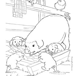 Smashing Farm Animal Coloring Pages To Download And Print For Free Animals Printable Color Pigs Pig Kids Book