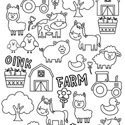 Excellent Kindergarten Farm Animal Coloring Pages