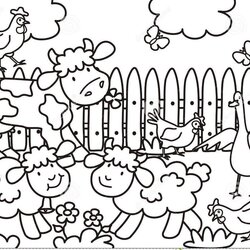Super Farm Animal Coloring Pages For Toddlers At Free Animals Printable Barnyard Color Print Outstanding