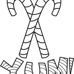Very Good Candy Cane Printable Coloring Pages