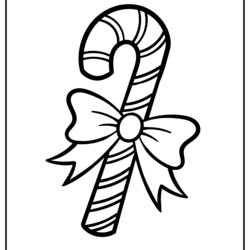 Smashing Candy Canes Coloring Pages Cane
