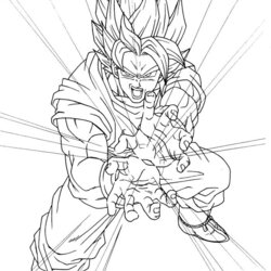 Perfect Dragon Ball Coloring Pages Drawing Page Kamehameha Releasing Kids Colouring